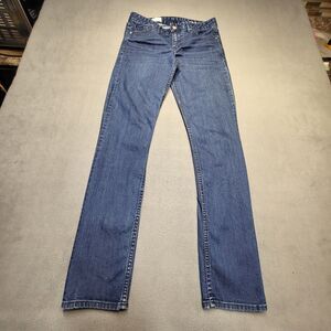 Gap 1969 Jeans Womens Size 27 Blue Always Skinny Distressed Stretch Denim